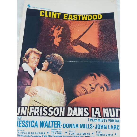 vintage original CLINT EASTWOOD PLAY MISTY FOR ME Belgian poster movie french - Picture 4 of 10